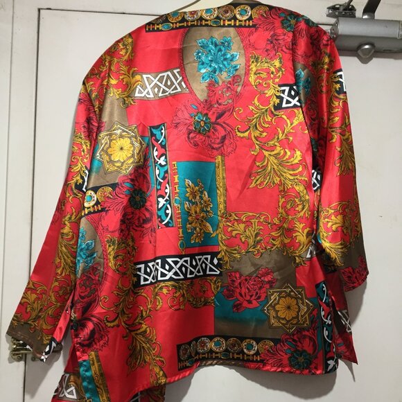 VINTAGE FENDY FASHIONS FLORAL PRINT JACKETS SIZE XL - Picture 3 of 6
